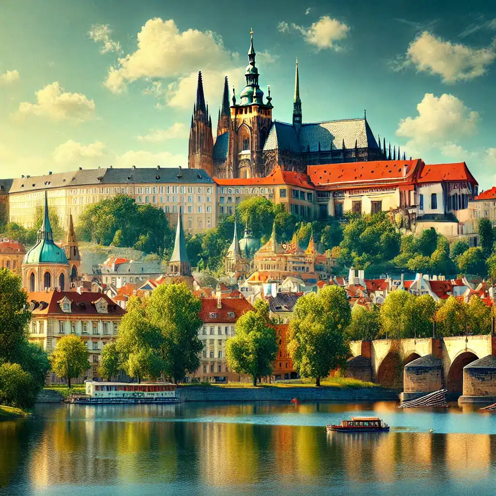 The picture of prague castle.